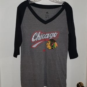 Chicago Blackhawks Mid-length Sleeve T-shirt